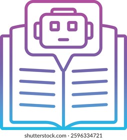 Machine Learning vector icon. Can be used for printing, mobile and web applications.