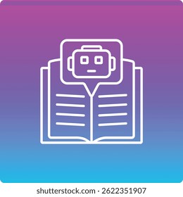 Machine Learning vector icon. Can be used for printing, mobile and web applications.