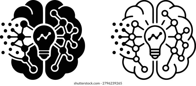 Machine Learning  vector icon free editable

