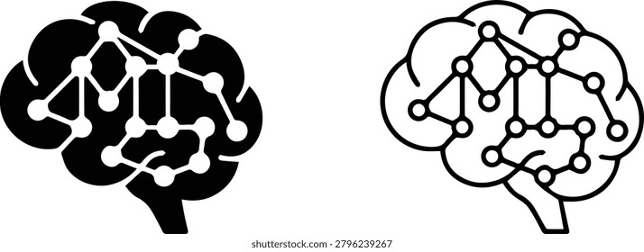 Machine Learning  vector icon free editable
