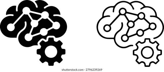Machine Learning  vector icon free editable
