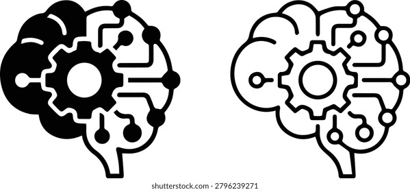 Machine Learning  vector icon free editable
