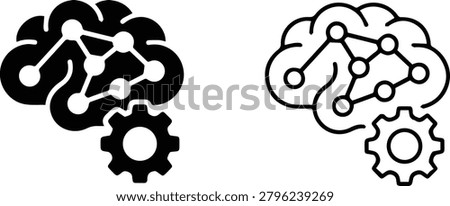 Machine Learning  vector icon free editable
