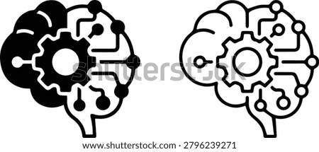 Machine Learning  vector icon free editable
