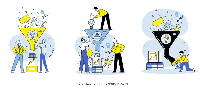 Machine learning vector illustration. The idea cybernetic development incorporates machine learning to enhance human computer interactions Virtual reality technologies, powered by machine learning