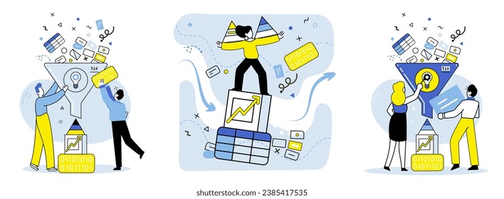 Machine learning vector illustration. Tech enthusiasts embrace potential machine learning to revolutionize future technology The machine learning metaphor likens process to self improving, autonomous