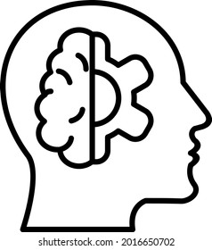 Machine learning Vector Line Icon Design 
