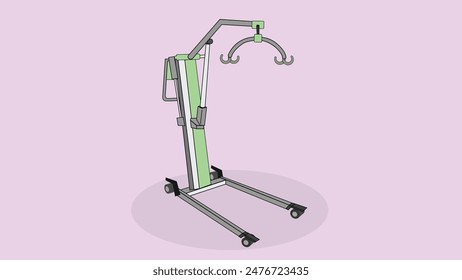 Machine for lifting bedridden patients. Machine for lifting disabled people.