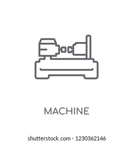 Machine linear icon. Modern outline Machine logo concept on white background from Industry collection. Suitable for use on web apps, mobile apps and print media.