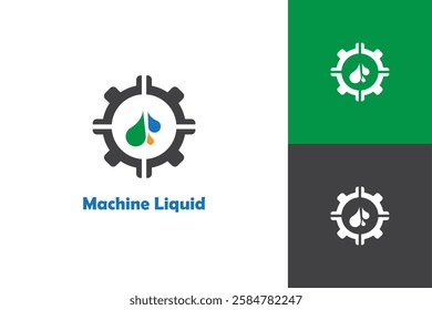 Machine Liquid  logo Design, Logo Design graphic Conception, logo icon template graphic art, vector illustration design.