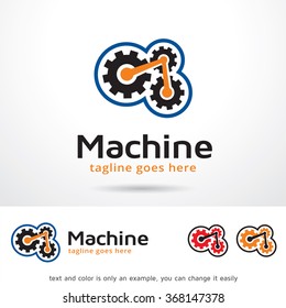 Machine Logo Template Design Vector