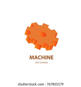 machine logo vector for business design icon