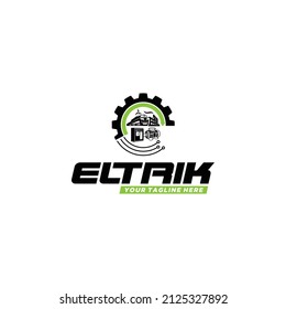 machine logo vector illustration for your industry business