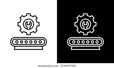 Esquema de mantenimiento de la máquina Diseño de conjunto de iconos blancos
