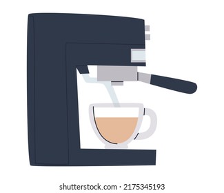 Machine for making coffee. Flat vector illustration. Eps10