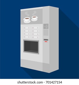 A machine for making coffee. Office equipment single icon in flat style Isometric vector symbol stock illustration web.