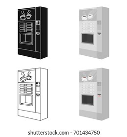 A machine for making coffee. Office equipment single icon in cartoon style Isometric vector symbol stock illustration web.
