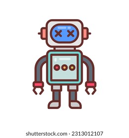 Icono de mal funcionamiento de máquina en vector. Ilustración