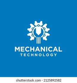 Machine mechanic professional practical service logo with speed technician logo hand wrench