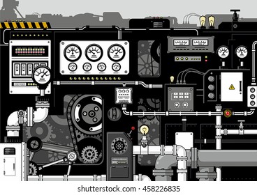 Machine mechanical parts background