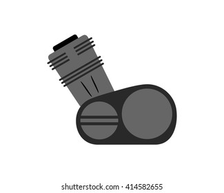 machine motor spare part garage automotive repair dealer image vector icon