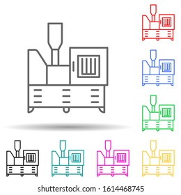 machine multi color style icon. Simple thin line, outline vector of manufacturing icons for ui and ux, website or mobile application