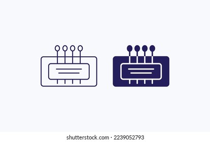 Machine needles vector illustration icon