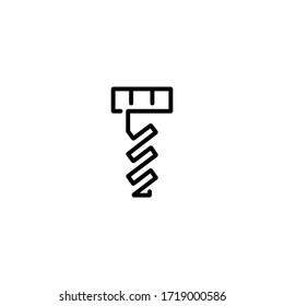 Machine nut thin icon in trendy flat style isolated on white background. Symbol for your web site design, logo, app, UI. Vector illustration, EPS