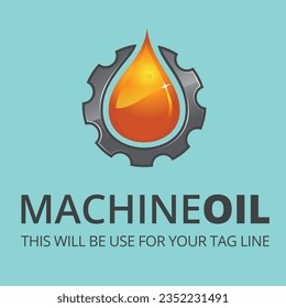 Machine Oil logo template design