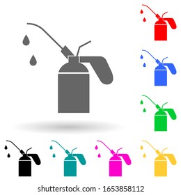 machine oil multi color style icon. Simple glyph, flat vector of Oil icons for ui and ux, website or mobile application
