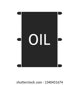 Machine oil in a tank. Petroleum products. Flat icon, object or symbol.