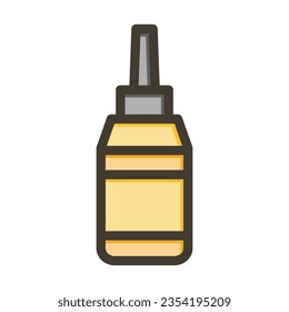 Machine Oil Vector Thick Line Filled Colors Icon For Personal And Commercial Use.
