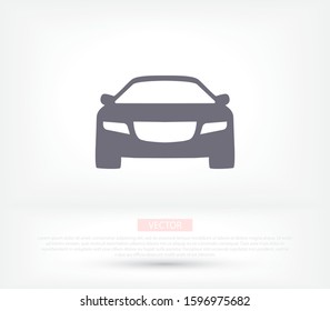 Machine outline line icon isolated on beautiful background. Car symbol for website design, logo, user interface. Editable stroke. Vector transport illustrator. EPS 10 line. car