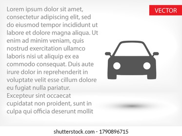 Machine outline line icon isolated on beautiful background. Car symbol for website design,logo, user interface. Editable stroke. Vector transport illustrator. EPS 10 line. car