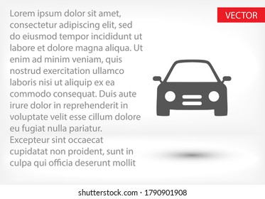 Machine outline line icon isolated on beautiful background. Car symbol for website design,logo, user interface. Editable stroke. Vector transport illustrator. EPS 10 line. car