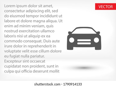 Machine outline line icon isolated on beautiful background. Car symbol for website design,logo, user interface. Editable stroke. Vector transport illustrator. EPS 10 line. car
