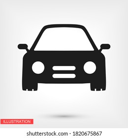 Icono de línea de contorno de máquina aislado en un bonito fondo. Símbolo de coche para diseño de sitio web, logotipo, interfaz de usuario. Trazo editable. Ilustrador de transporte de vectores. Línea EPS 10. coche