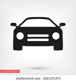 Icono de línea de contorno de máquina aislado en un bonito fondo. Símbolo de coche para diseño de sitio web, logotipo, interfaz de usuario. Trazo editable. Ilustrador de transporte de vectores. Línea EPS 10. coche