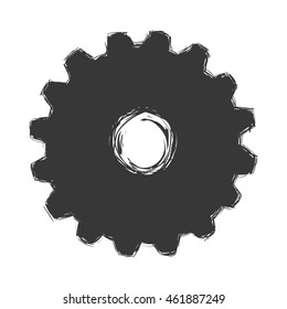 Machine part concept represented by gear icon. Isolated and flat illustration