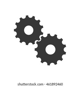 Machine part concept represented by gears icon. Isolated and flat illustration