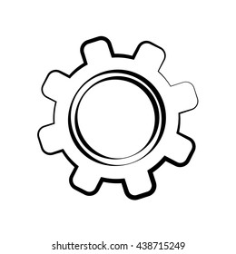 Machine part design. Gear  icon. vector graphic