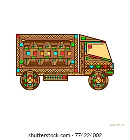 Machine with patterns, ornament