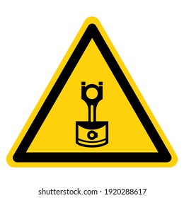 Machine Piston Symbol Sign, Vector Illustration, Isolate On White Background Label. EPS10