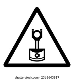 Machine Piston Symbol Sign, Vector Illustration, Isolate On White Background Label. EPS10