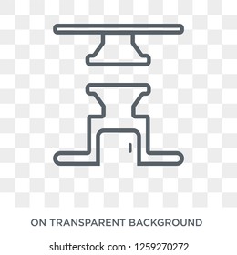 Machine press icon. Machine press design concept from Industry collection. Simple element vector illustration on transparent background.