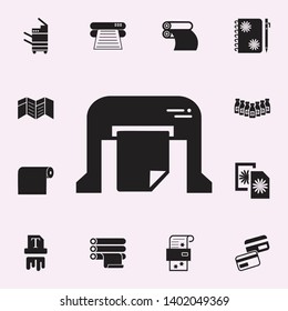 machine for printing newspapers icon. Print house icons universal set for web and mobile