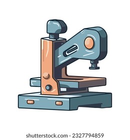 Machine in production, drilling equipment isolated, icon