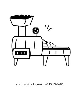 Machine removing husks from coffee beans for processing