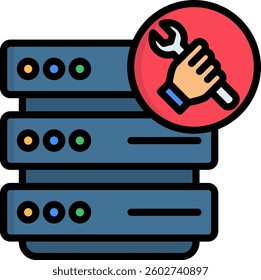 Machine Repair Icon Lineal Color Vector Illustration
