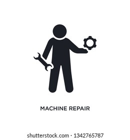 machine repair isolated icon. simple element illustration from humans concept icons. machine repair editable logo sign symbol design on white background. can be use for web and mobile